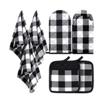 7 Pieces Buffalo Check Dish Towels Pot Holders Oven Mitts Set C... Fast Usa Ship. Fixed Price $23.78.
