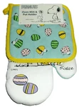 Peanut Easter Oven Mitt & Potholder Snoopy Woodstock W/ Eggs. Fixed Price $17.99.