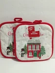 Tidings Of Comfort & Joy" Christmas Kitchen Pot Holder 2 Piece Set. Fixed Price $7.50.
