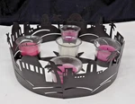 Vintage Metal Town Of Bethlehem Design Advent 5 Candle Holder 10" Diameter. Fixed Price $6.95.