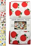 Microfiber Dish Drying Mat, 16" X Absorbent Fine 24", Apples Red. Fixed Price $20.99.