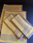 Target Home 2 Placemats Napkins Cotton Jacquard Weave Gold Taupe. Fixed Price $20.00.