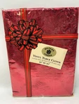 Christmas Table Cloth Sultans Linens Red Vinyl 52 X 70 Flannel Backed New. Fixed Price $5.99.