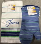 SET/2 Logo Kitchen Towel/ Oven Mitt Fiestaware Nwt. Fixed Price $16.57.