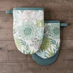 Martha Stewart Succulents Mini Oven Mitt 2-PACK Set, Green, 5.5"X8". Fixed Price $26.99.