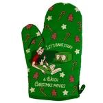 Let's Bake Stuff And Watch Christmas Movies Oven Mitt Funny Holiday Baking. Fixed Price $5.00.