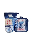True Living Modern Coastal 2 Piece Pot Holder & Oven Mitt Set New. Fixed Price $8.00.