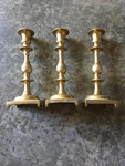 Vintage 1930S 10" Very Solid Brass Candle Holders Living Room Kitchen Home Pcs. Fixed Price $162.99.