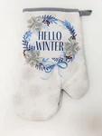 Mainstream Holiday Kitchen Oven Mitt - New Hello Winter. Fixed Price $9.99.