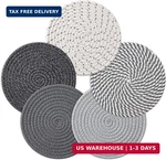 Husfunov 7 Inch Trivets For Hot Dishes, Pots And Pans, 5 Heat Resistant Hold. Fixed Price $10.86.