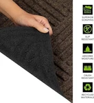 Apache Mills Textures Crosshatch Entrance Mat, 4' 6', Walnut. Fixed Price $70.00.