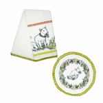 Everything Kitchens "leaping Lambs" Tea Towel + Pot Holder Set. Fixed Price $24.68.