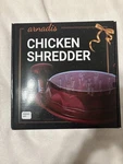 Arnadis Chicken Shredder With Cleaning Brush, Lid, Easy Clean, Star Pattern. Fixed Price $5.00.