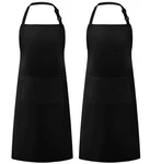 Syntus Adjustable Bib Apron With Pockets 26.80 33.10 Inch, Basic Black. Fixed Price $12.10.