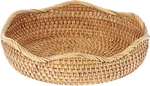 Natural Rattan Tray Wicker Storage Bowls Hand Woven Basket For Bread Fruit. Fixed Price $25.48.