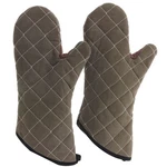 San Jamar Bestguard Tan Cotton Conventional Oven Mitt - 15"L. Fixed Price $27.81.