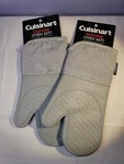 Cuisinart Gray Grey Silicone Oven Bbq Pizza Baking Mitts Set Of 2. Fixed Price $24.99.