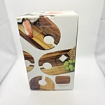 Ironwood Gourmet Acacia Cocktail Plates With Wine Holders Set Of 4. Fixed Price $22.46.