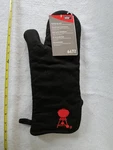 Weber Grill Mitt Black Barbecue Glove Heat Resistant Long Cuff Model 6472. Fixed Price $19.99.