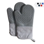Hometyger Silicone Oven Mitts 2PC Heat Resistant Gloves With Cotton Lining Grey. Fixed Price $19.99.