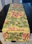 April Cornell Table Runner Pink, Yellow And Green Floral Cotton 13 X 70. Fixed Price $32.95.