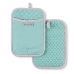 Pot Holder 2-PACK Set Asteroid Aqua Sky 7X10 Heat Resistant Kitchen Pro. Fixed Price $49.95.