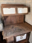 Supreme Comfort Antique Cast Iron Wood Cooking Stove, 6 Burners, Baking Oven. Fixed Price $650.00.