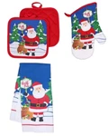 Santa Christmas House Collection Kitchen Oven Mitt Towel Pot Holders Choice. Fixed Price $7.99.