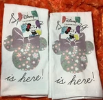 Disney Minnie Mouse Spring Here! 2PKS Kitchen Towels Dish New!. Fixed Price $24.00.