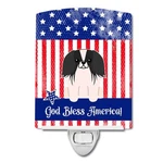 Carolines Treasures Patriotic Usa Pekingnese Black White Ceramic Night Light. Fixed Price $5.26.