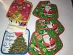Christmas Lot Of 8 Pot Holders 1 Kitchen Hand Towels Oven Mitt New. Fixed Price $18.99.