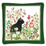 Alice's Cottage Cotton Scented Spiced Mug Mat Coaster Holiday Black Cat Oscar. Fixed Price $6.00.