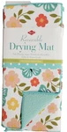 Kitchen Microfiber Drying Mat (14"X21") Butterflies & Peony Flowers,aqua #1,RITZ. Fixed Price $17.99.