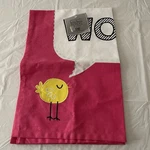 Dii Kitchen Dish Towel Spring Pink Yellow Chick A Bow Wow 18" X 28". Fixed Price $9.92.