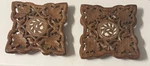 Pair Of 2 Handmade Carved Wooden Kitchen Trivet Leaf Design 6 X. Fixed Price $11.87.