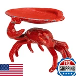 Distressed Red Decorative Cast Iron Crab Shaped Dish. Fixed Price $34.16.