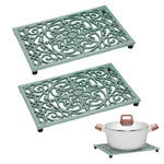 Iron Trivet 9.6 X 6.3 Inch 2 Pack Green Heat Resistant CIT-011 Cast Sumnacon. Fixed Price $51.99.