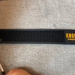 Knob Creek Black Rubber Bar Mat Drink Smart Design 23.5X3.5. Fixed Price $22.00.