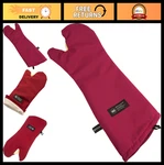 High Heat Oven Mitt 17" - Cool Touch Flame Protection Up 900 F, Red, Kitchen. Fixed Price $121.99.