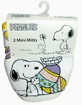 Peanut's Easter Mini Mitt 2 Pk Snoopy W/ Colorful Eggs 6" X 7". Fixed Price $17.99.
