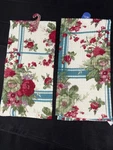 New! Set Of 2, April Cornell, Cornwall Cottage, Floral Dish Towels, 100% Cotton. Fixed Price $22.00.