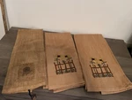 Primitive Country Sunflower Kitchen Tea Towels Set Of 3 Farmhouse Rustic Decor. Fixed Price $14.99.