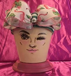Sexy Lady Flamingos Head Planter Hand-painted Terracotta Flower Pot & Saucer. Fixed Price $49.95.