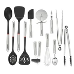 Cuisinart 12-PIECE Essential Kitchen Tool & Utensils Set, Stainless, New. Fixed Price $76.62.
