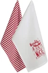 Dii Christmas Dish Towel Set, 18X28, Naughty/nice, Piece. Fixed Price $13.96.