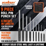 9PC Forged Steel Roll Pin Punch Set With Storage Pouch Jewelry Watches Gun Rifle. Fixed Price $12.59.