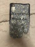Gold Coast 3PC Oven Mitt & Potholder Set Blue Yellow Floral Cotton. Fixed Price $9.49.