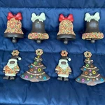 Christmas Ornaments Santas Trees Bells Chocolate Cookies Sprinkles Decorations. Fixed Price $29.97.