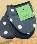 Nwt Kate Spade Black White Polka Dot Oven Mitt Set. Fixed Price $20.00.