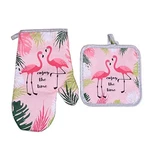 Sohapy Oven Mitt & Potholders Set Kitchen Heat Resistant And Machine Pink. Fixed Price $14.97.